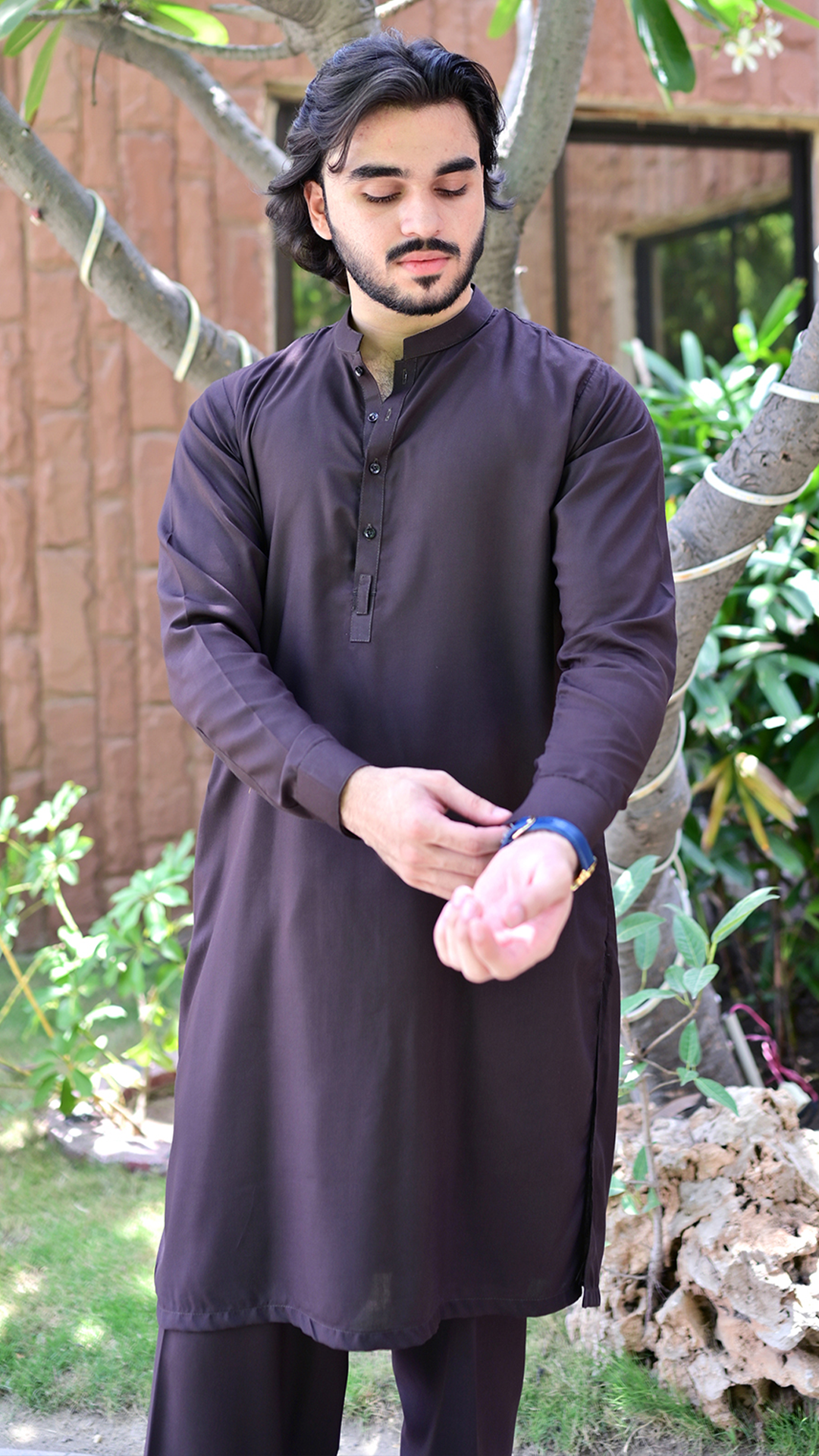 Signature Stitched Suit - Mulled Wine