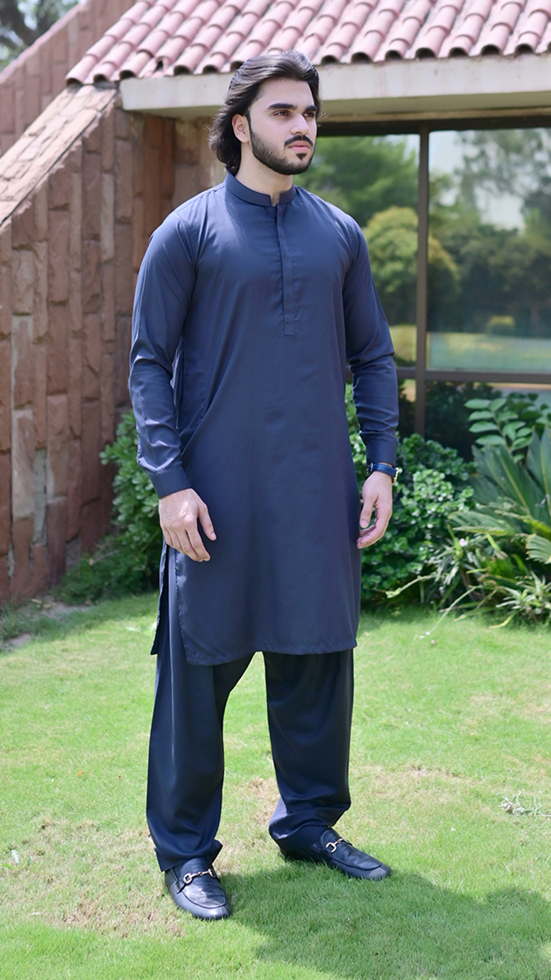 Signature Stitched Suit - Cool Blue