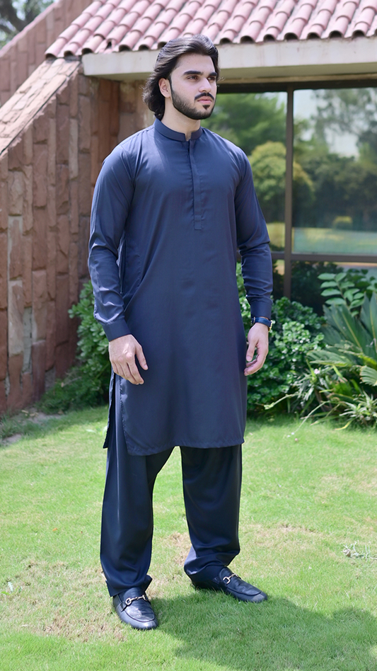 Signature Stitched Suit - Cool Blue