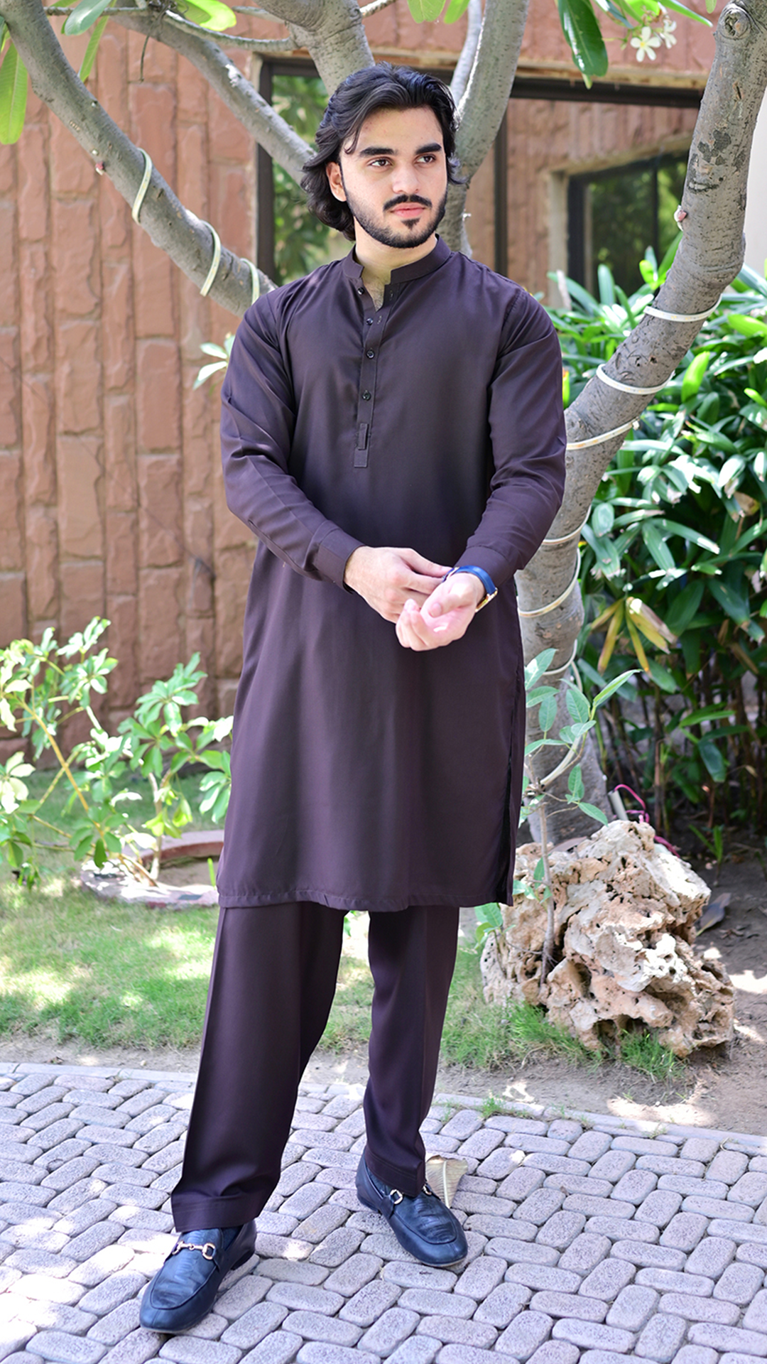 Signature Stitched Suit - Mulled Wine