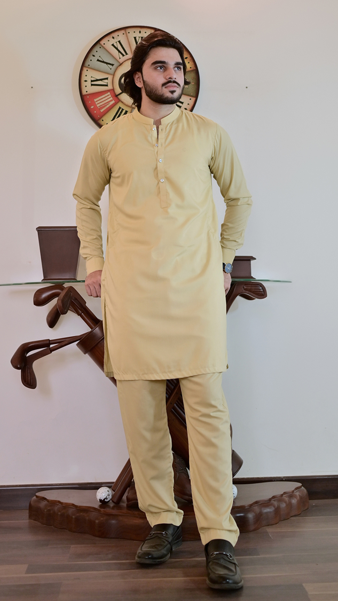 Signature Stitched Suit - Pale