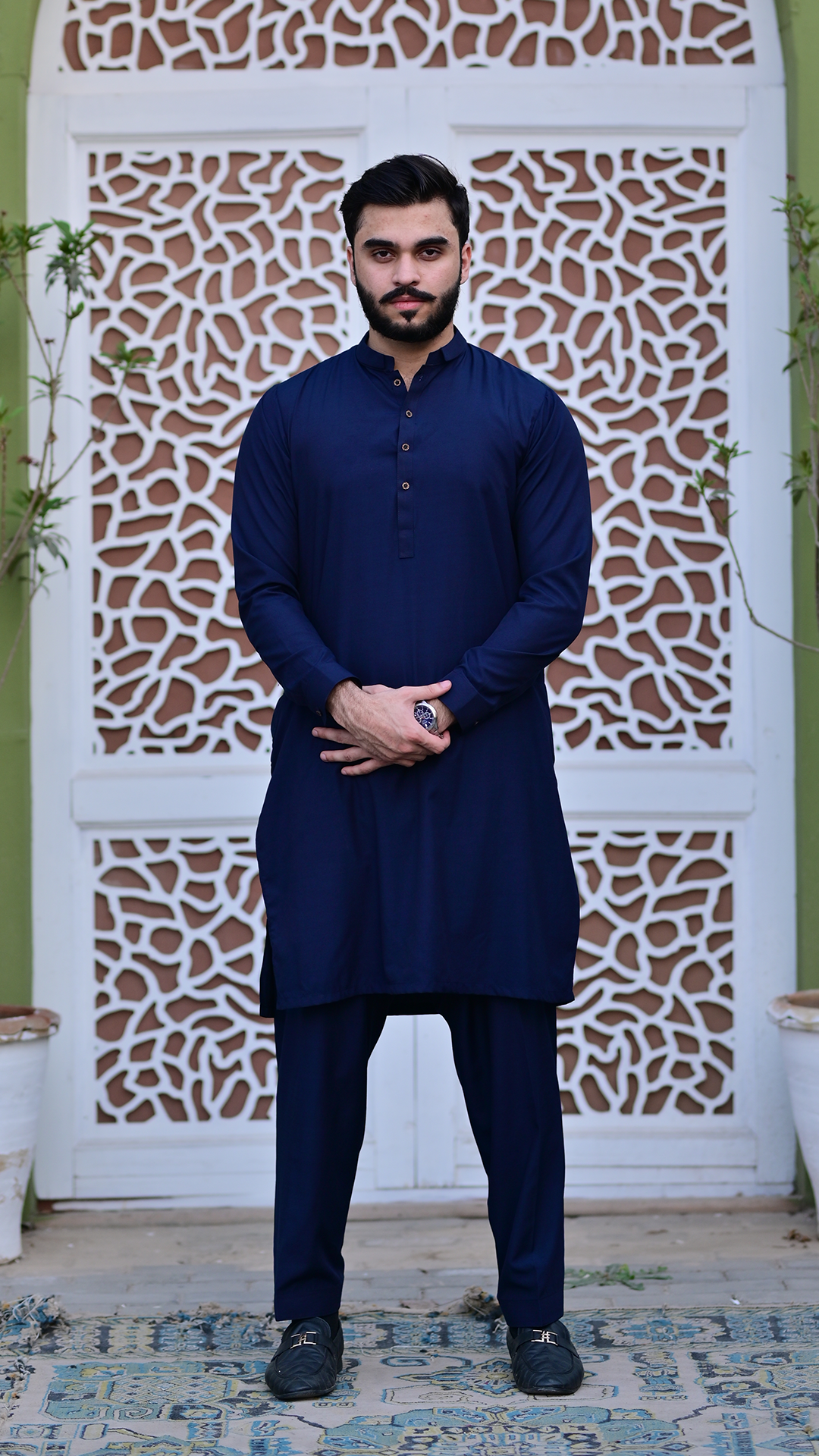Legacy Collection - Navy Blue Stitched Boski