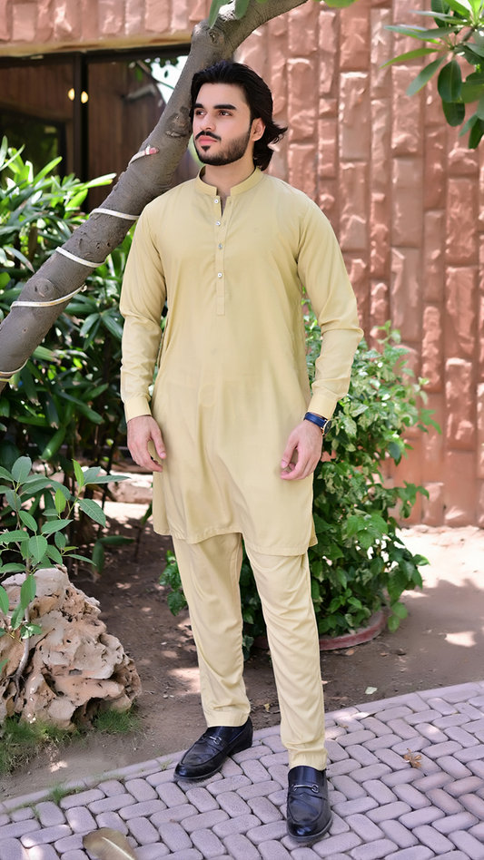 Signature Stitched Suit - Pale