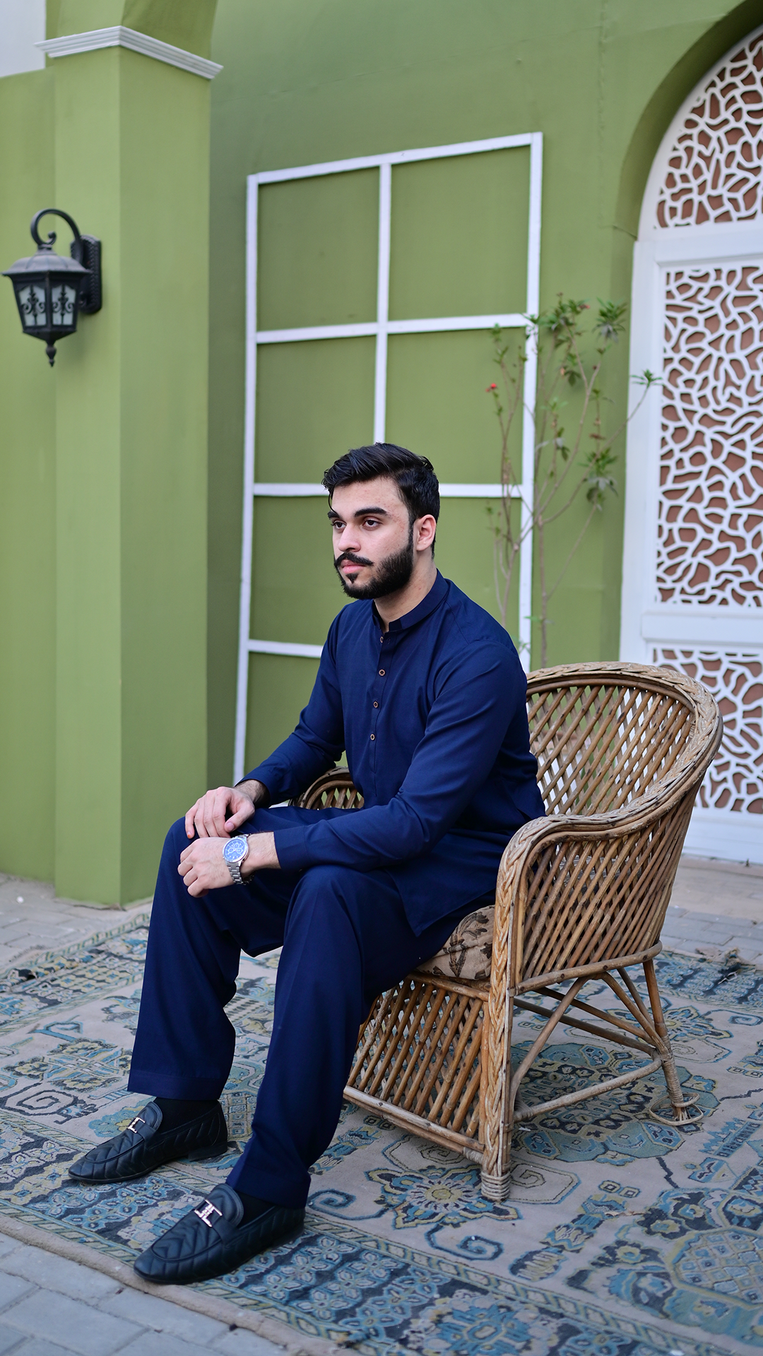 Legacy Collection - Navy Blue Stitched Boski